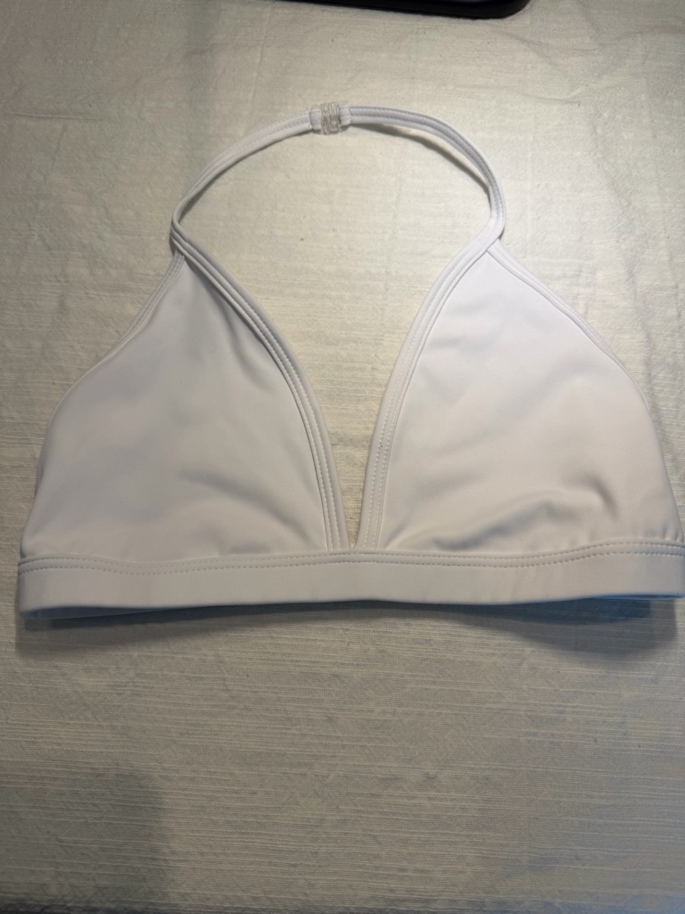 Tiger Friday White Triangle Halter Bikini/workout Top adult XS